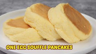 One Egg Souffle Pancakes! [ No Oil, No Baking Powder ]