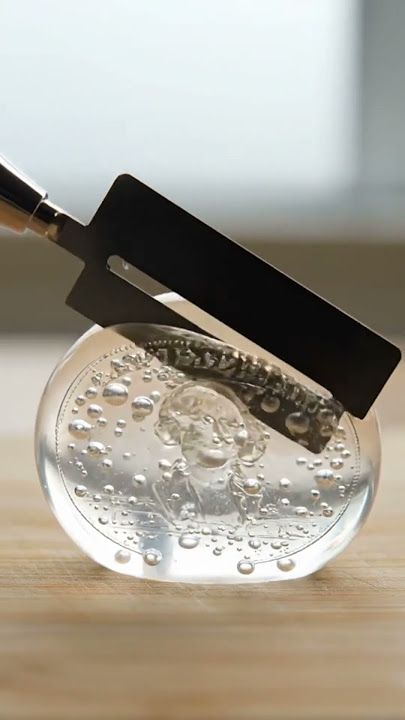 Satisfying Macro: 1923 Peace Dollar Sliced as Transparent Bubblegum #ASMR #Surreal #CoinArt #Macro