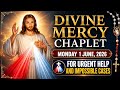 Divine Mercy Chaplet for Monday 1 June, 2026 | Powerful Prayer for Blessings, Healing & Favour