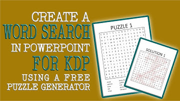 Create a Word Search in PowerPoint for KDP Using A Free Puzzle Generator