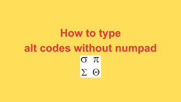 How to type alt codes without numpad
