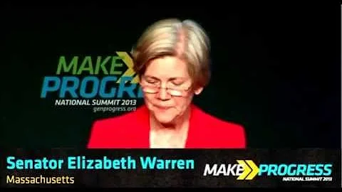 Senator Elizabeth Warren Speaks At Make Progress 2013