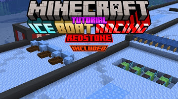Minecraft How to Build an Ice Boat Racing Track -12 Days of Gearsaw Christmas Tutorial #2-