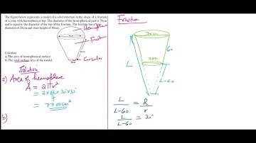 Surface area#frustum#hemisphere