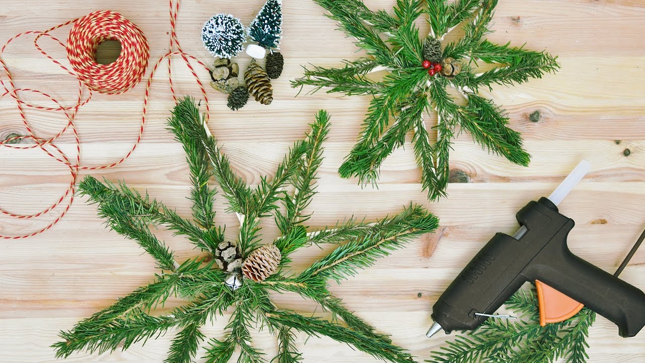 Stelle di Natale in legno - Decorazioni per le feste Fai da Te - YouTube