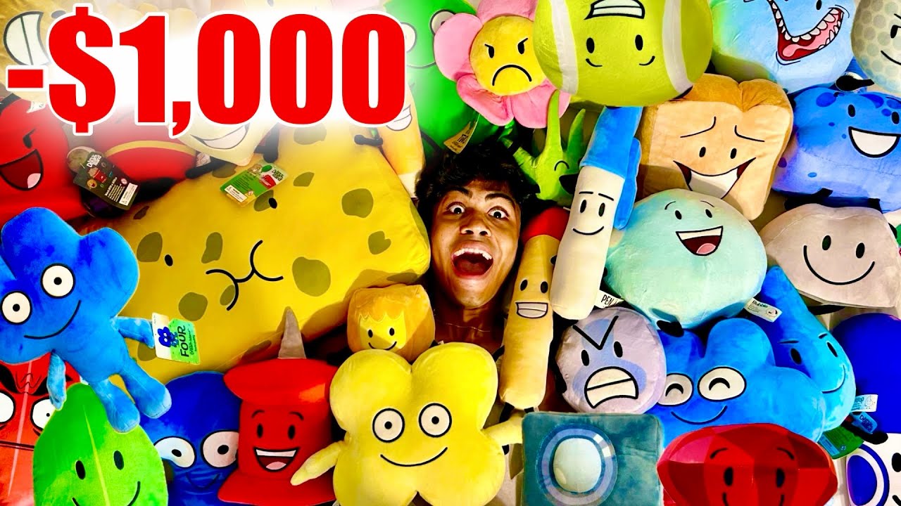 I Bought EVERY BFDI Plush EVER MADE ($1,000 FULL Collection) - YouTube