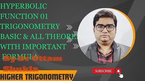 Hyperbolic function | Trigonometry | BSC maths | Important Theorem of BSC maths Trigonometry
