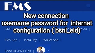 #BSNL_FMS  how to know new FTTH connection username/ password for internet configuration #sumit BSNL