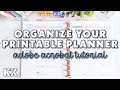 How to Organize a Printable Planner Add Remove and Rearrange PDF Pages in Adobe Acrobat Tutorial