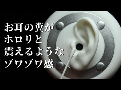 ASMR 夜にねむるならコレシカないビッグなおメンボで耳かき Ear Cleaning with BIG Cotton Swab (No Talking)