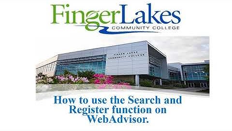 How to Search and Register for classes on WebAdvisor