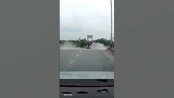 Shocking moment busy bridge COLLAPSES in northern Vietnam