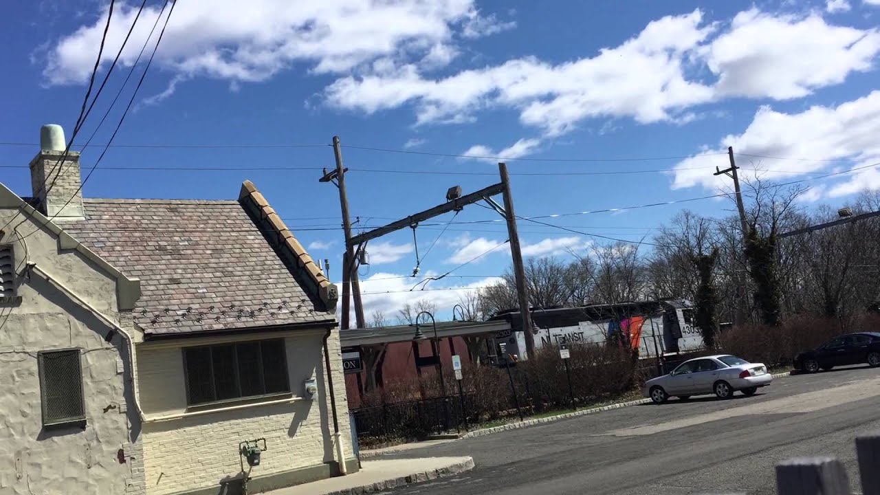 {RARE} NJ Transit Freight Train at Lyons Station on the Gladstone Branch 4-11-2015