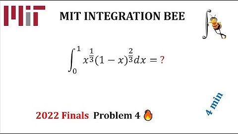 MIT Integration Bee 2022: Problem 4 Finals