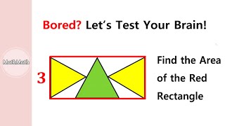 HOW TO: What is the Area of the Red Rectangle (Part 2) #math | Geometry