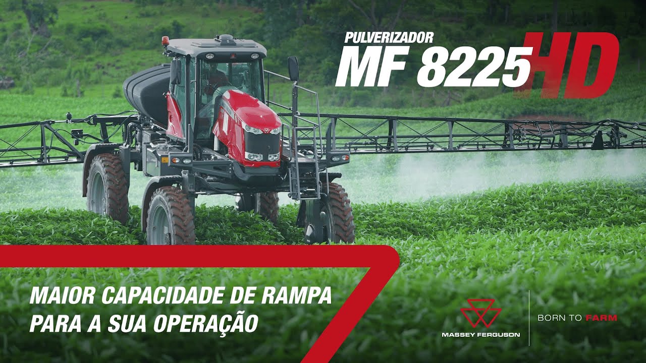 Pulverizador MF 8225 HD: maior capacidade de rampa para a sua operação