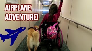 ✈ Flying with a Service Dog, Feeding Tube & Wheelchair! 🐕♿ (4/13/18)