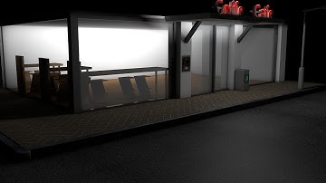 Cinema 4D Cafe Modeling