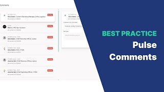 Using the Comments page effectively in Pulse