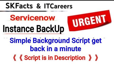 ServiceNow Instance update set Backup using simple script #servicenow
