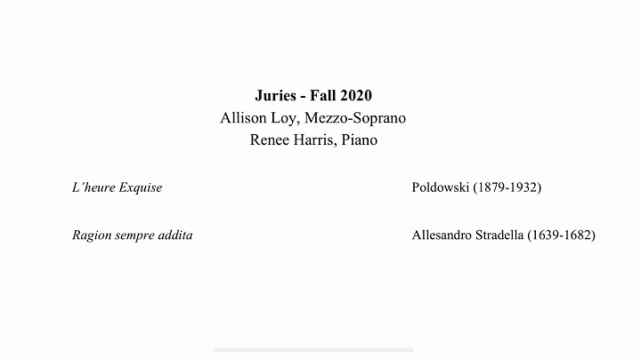Juries - Fall 2020 Allison Loy