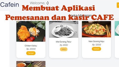 Membuat Aplikasi Pemesanan dan Kasir Cafe | codeigniter 4