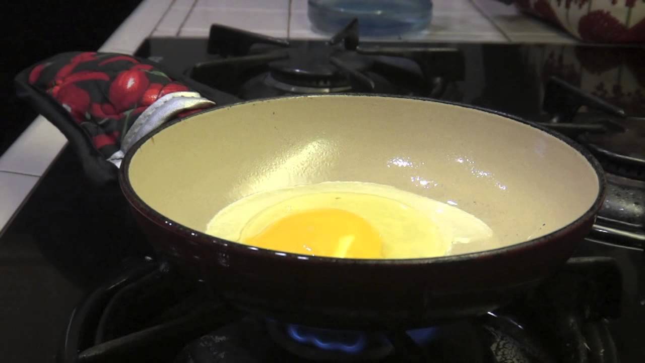 Cast Iron Enamel Frying Pan 20cm Breakfast Egg Frying Pan Baking