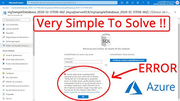 Microsoft Azure SQL Server Error: Cannot Open Server Requested By The Login - FIXED