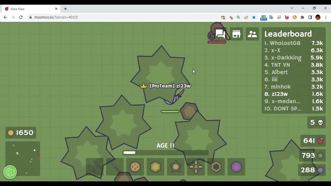 Moomoo.io Age 1 Server Domination 