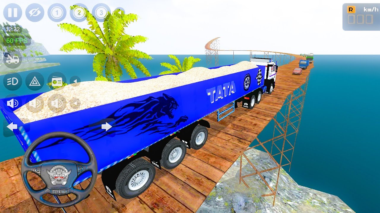 New TATA Big Truck off Road Drive full Loaded Material Truck driving offRoad Gameplay