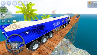 New TATA Big Truck off Road Drive full Loaded Material Truck driving offRoad Gameplay screenshot 2