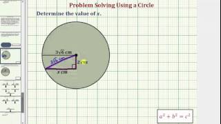 Find a Length of a Segment Using Properties of a Circle and the Pythagorean Theorem