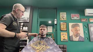 HAIRCUT WITH MID FADE!!!Barber in Hdr 4k!!!