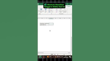 Input Tanggal & Waktu Terkini di Excel! #excel #exceltricks #microsoftexcel