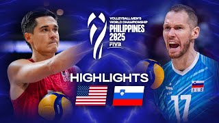 USA ๐บ๐ธ vs. Slovenia ๐ธ๐ฎ - Highlights | Men's World Championships 2025