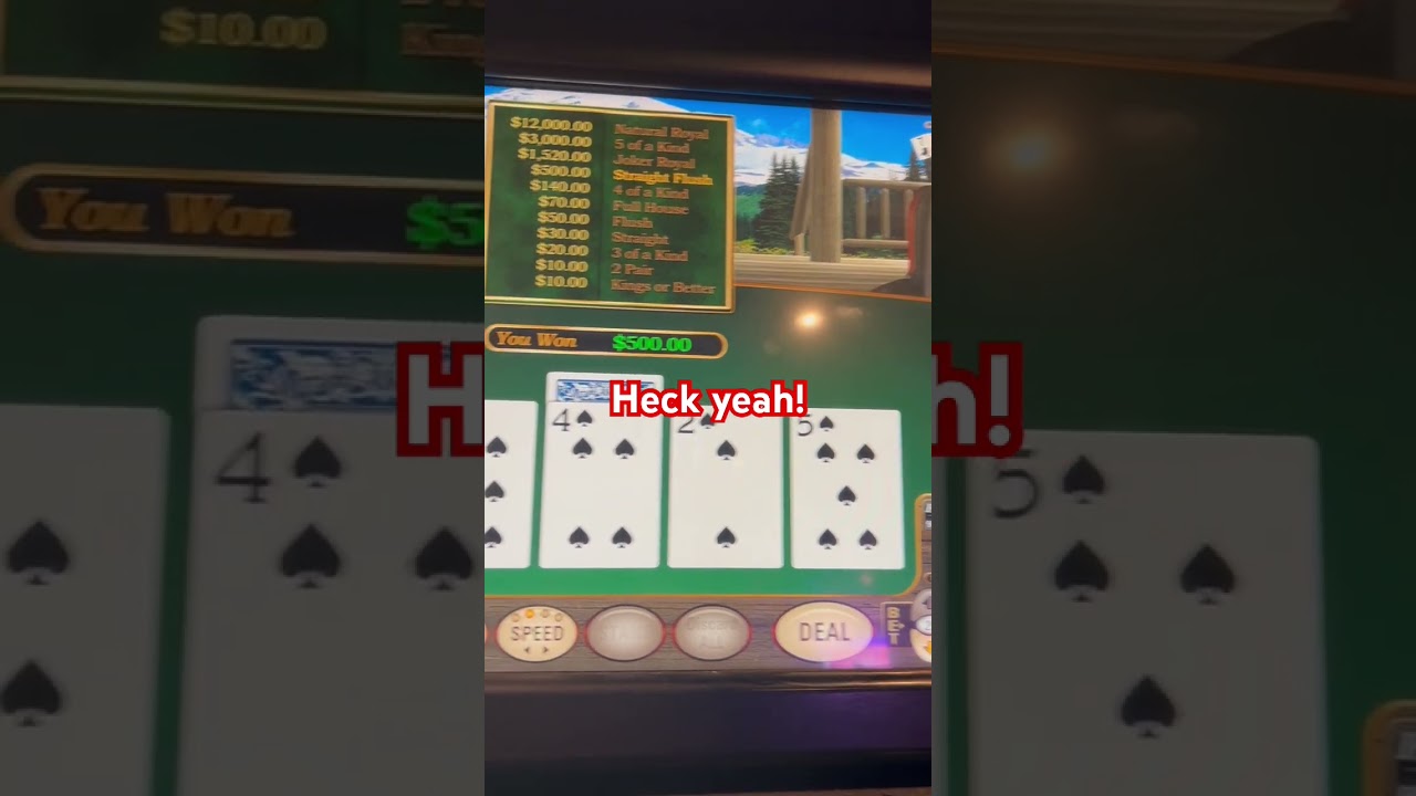 Joker poker str8 flush