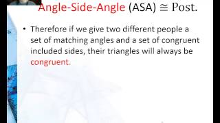 ASA Triangle Congruence