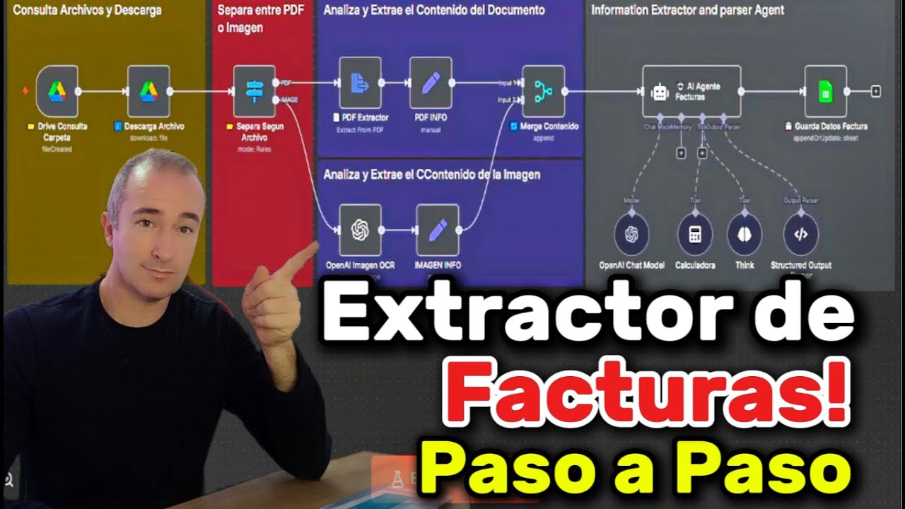 ¡Aprende a extraer facturas fácil y rápido! Tutorial N8N