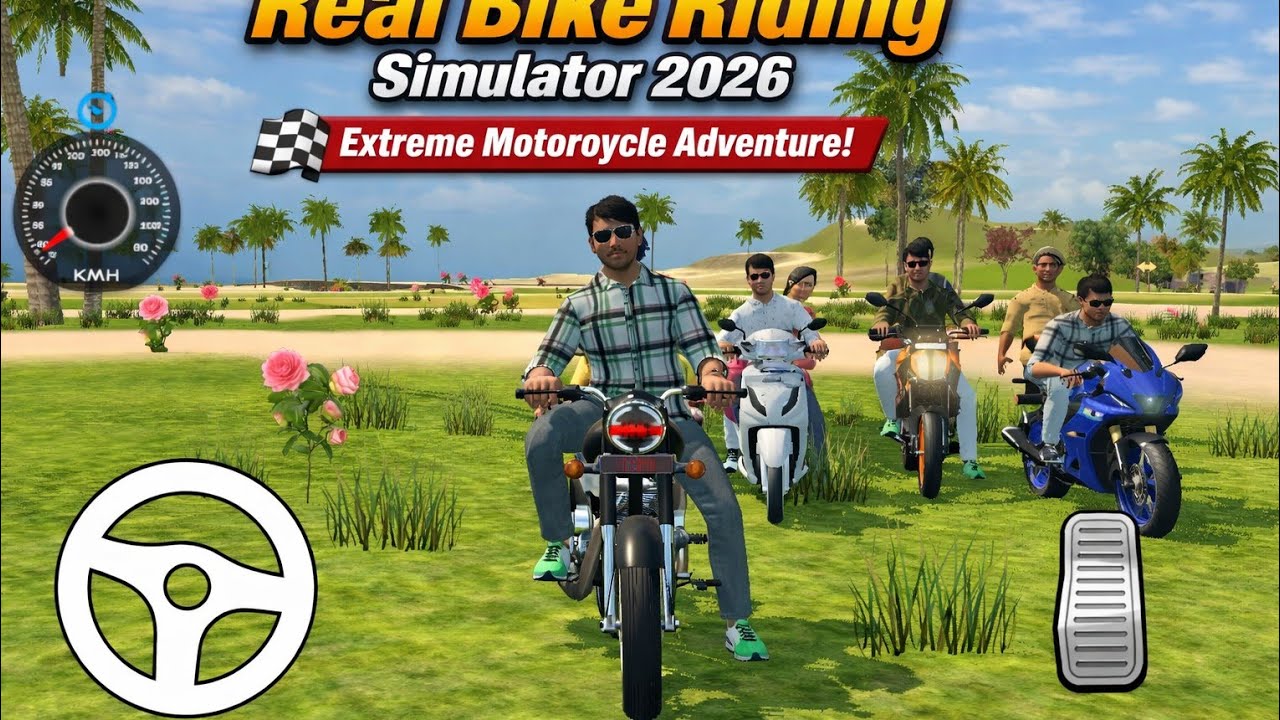 Village Bike Riding Game 🏍️ | Real Indian Roads#ktmduke #bulletbike #r15 #scoty#mudchallenge #gaming