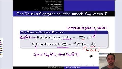 The Clausius-Clapeyron Equation | OpenStax Chemistry 2e 10.3
