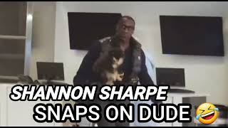 🤣SHANNON SHARPE Snaps on Stalker at Airport! #funny #shannonsharpe #trending