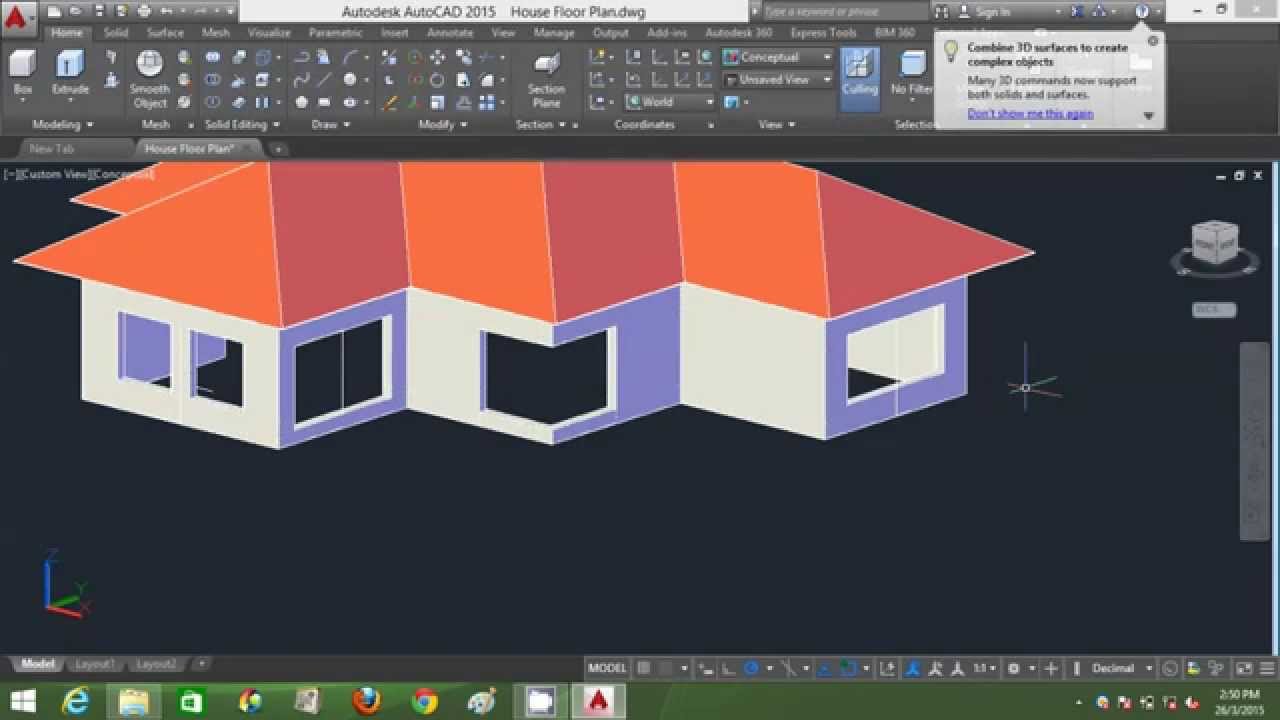 Modifikasi 3d Autocad