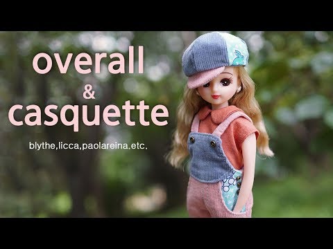 인형옷만들기: 골덴오버롤과 헌팅캡set (음성설명)/ DIY blythe doll outfit  小布娃娃衣服  polareina licca паоларейна RD-007