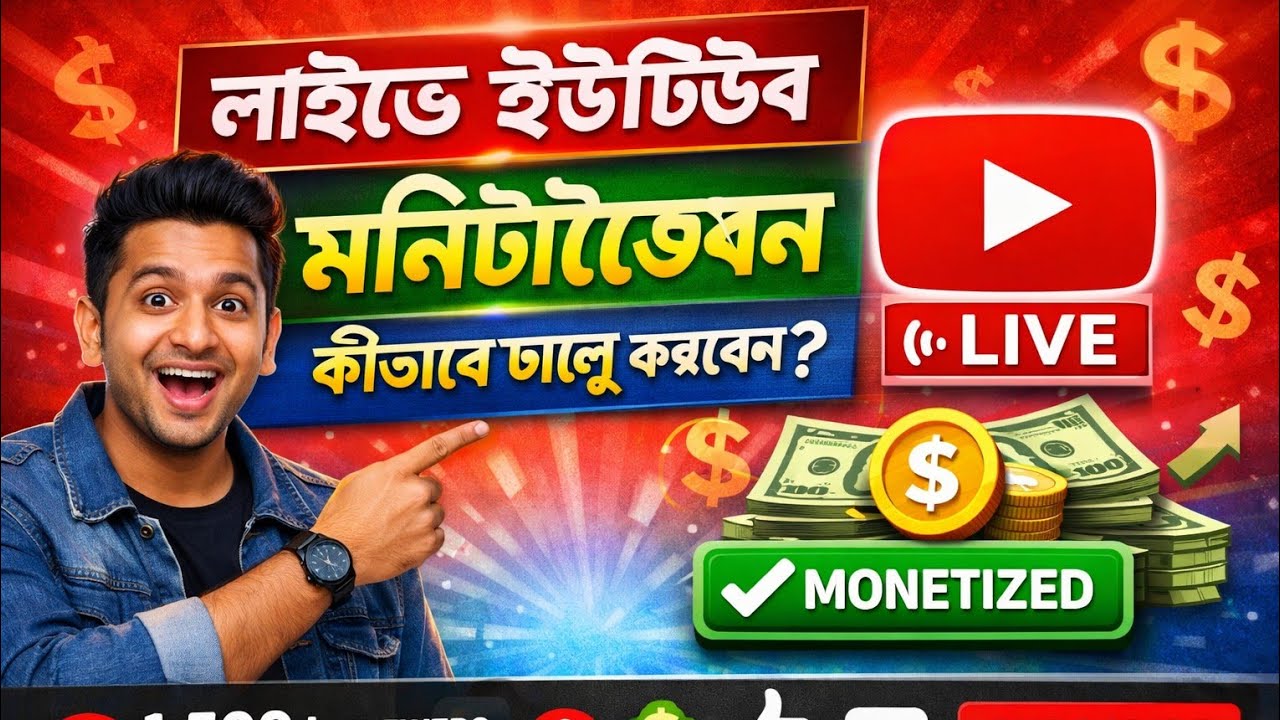 লাইভ ইউটিউব মনিটাইজেশন কিভাবে অন করবেন? | Live Monetization Enable Bangla Tutorial