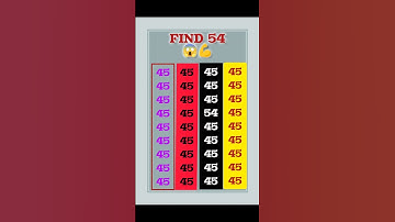 "Find 54 in This Tricky Image Challenge 🔍 | Can You Spot It in 5 Seconds? 😱🔥"#shorts #trending