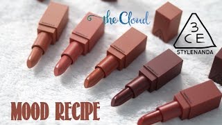 3CE MOOD RECIPE MATTE LIP COLOR SWATCH & REVIEW