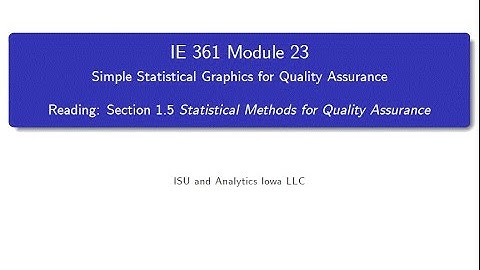 Statistical Process Improvement Module 23