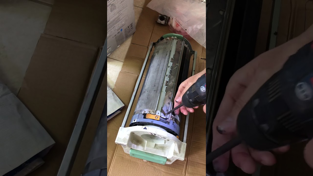 Tháo trống in riso