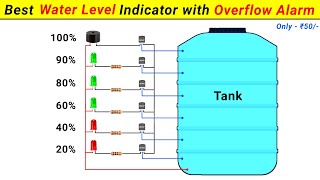 How to make Water Level Indicator with Overflow Alarm || Science Project || SKR Electronics Lab