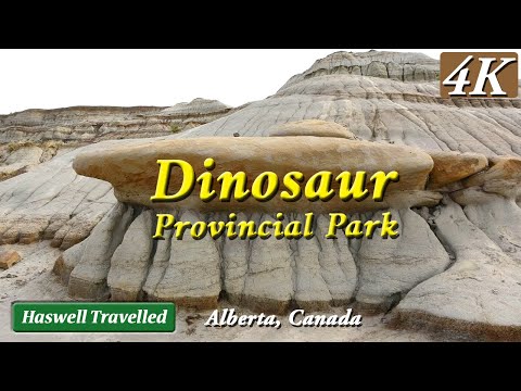 Dinosaur Provincial Park with Badlands Trail - What to See Alberta, Canada travel 4K Ultra HD / UHD